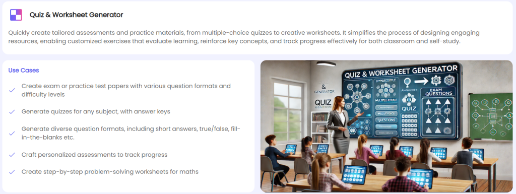 Quiz & Worksheet Generator